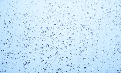 Water drops on glass, rain drop
