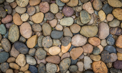 Brown pebbles stone background