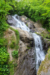 Fototapeta na wymiar Waterfall of St. Andrew near Sarpi town in Adjara, Georgia