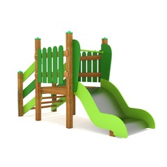 Playground slide 3d render isolated on white background