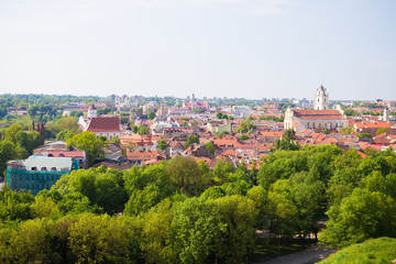 Fototapeta na wymiar Top view of the old city. Vilnius, Lithuania