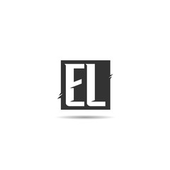 Fototapeta premium Initial Letter EL Logo Template Design