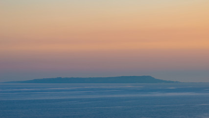 Beautiful vibrant image of Isle of Purbeck in Dorest England at sunset