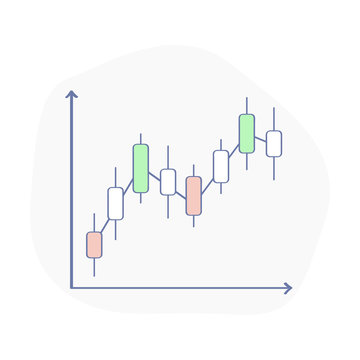 Financial market rate, index, stock market charts. Bond market trading or trading on the currency market Forex, global finance, Economy trends. Currency exchange icon concept.