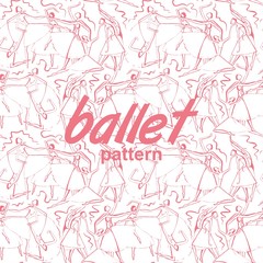 seamless pink ballet pattern