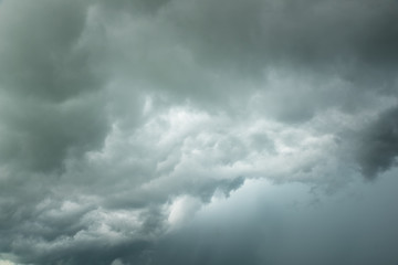 Storm clouds dramatic with black clouds and moody sky, Motion dark sky and rainy