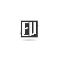 Initial Letter EV Logo Template Design