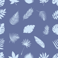 Fototapeta na wymiar Seamless pattern of leaves
