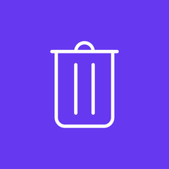 Bin vector icon isolated on background. Trendy sweet symbol. Logo illustration