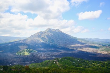 Obraz premium Nature Scenery of Mount Batur Volcano in Kintamani on Bali Island