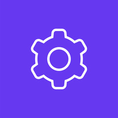 Settings vector icon isolated on background. Trendy sweet symbol. Logo illustration