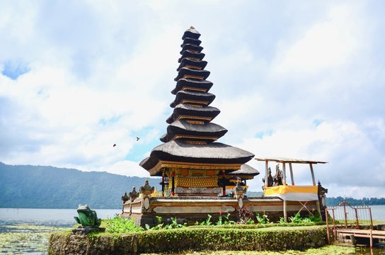 Pura Ulun Danu Bratan, the Exotic Balinese Style Temple, in Bali, Indonesia