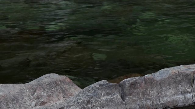 Beautiful Yuba River in Northern California flowing in the middle of summer