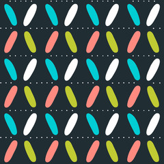 Geometric abstract seamless pattern background. Colorful hand-drawn shapes. Simple modern texture for trend design