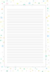 Printable page template for notebooks, scrapbooking.
