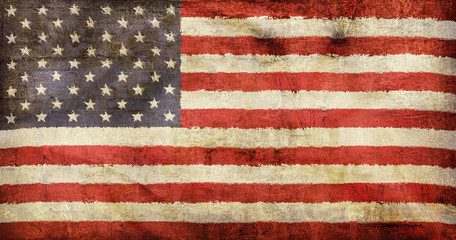 USA flag, grunge style
