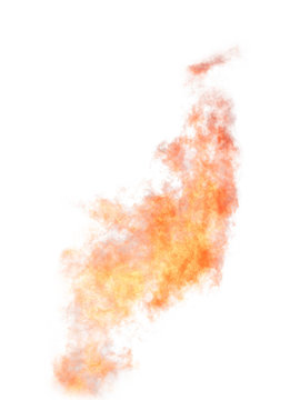 Natural flame texture isolated