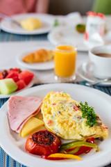 Breakfast with omelet