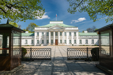 Naklejka na ściany i meble Capital city of Poland. Belvedere palace (Belweder) used as president's office.