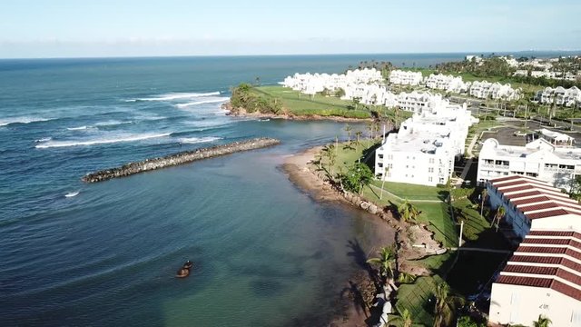 Beach houses on Puerto RIcan Coastline
