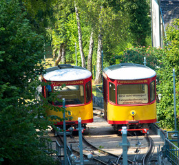 Zum Turmberg mit der Turmbergbahn, Karlsruhe-Durlache