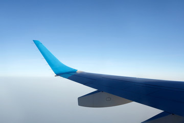 Fototapeta na wymiar sky wing aircraft sunrise sun blue aircraft chip machine flying vessel horizon skyline level