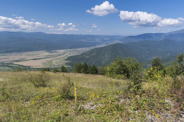 Beautiful mountain view from the Troyan Pass. Troyan Balkan is exceptionally picturesque and offers a combination of wonderful mountain scenery, fresh air, abundant healing mineral springs.