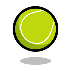 Tennis sport ball logo vector line 3d icon