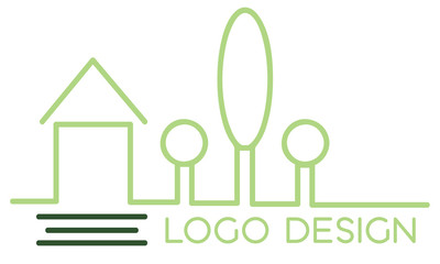 Gärtner Garten Haus Logo Design