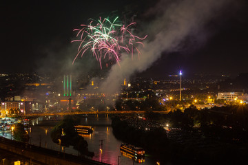 Feuerwerk über Würzburg