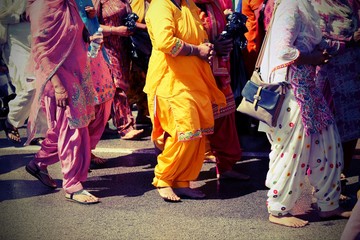 Sikh women with traditional clothes