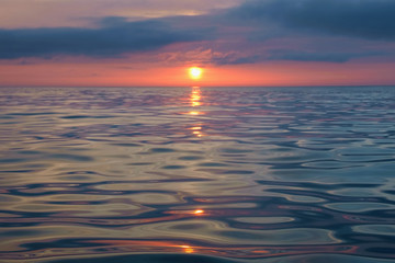 Fototapeta premium sun track on the calm sea