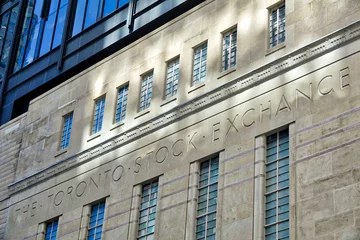 Poster Toronto Stock Exchange-ingang in Toronto © eskystudio