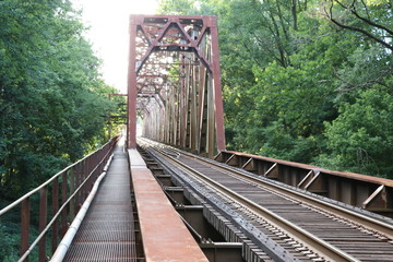Fototapeta na wymiar Train Bridge over River