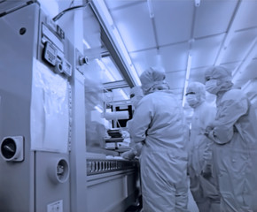 Abstract, blur, bokeh background, defocusing - image for the background.   Medicine, pharmacy, public health and the concept of pharmacy and the manufacture, laboratory science.