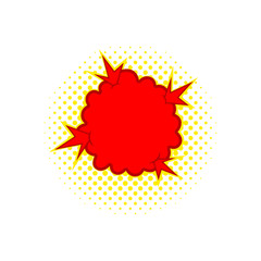 Isolated comic speech bubble