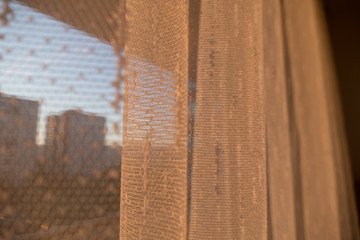 hidden view from awindow with a curtain