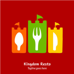 Kingdom restaurant Food logo template