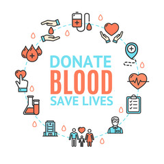 Blood Donation Concept. Vector