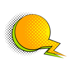 Isolated comic speech bubble