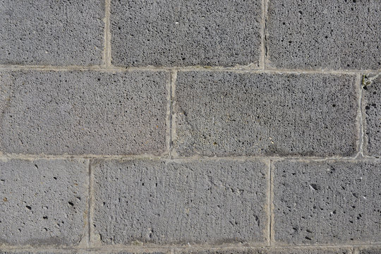Mur de parpaings gris