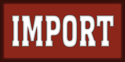 import Red Logo stamp Banner Button