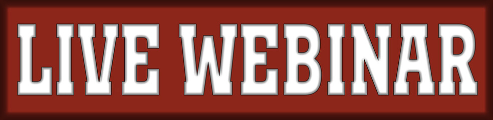 live webinar Red Logo stamp Banner Button