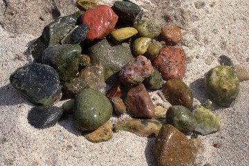 stone background on the beach