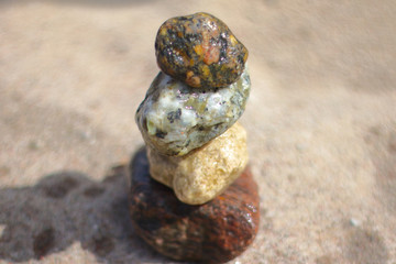pebbles on the sand