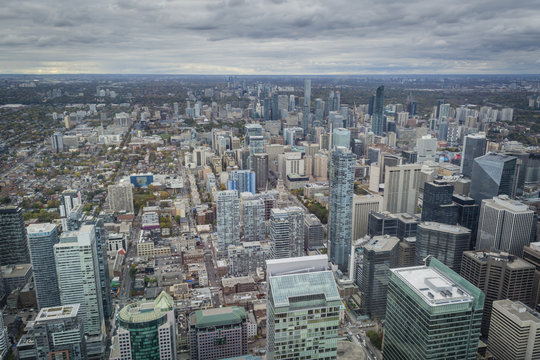 Toronto view from above at downtown