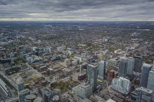 Toronto from high rise view towards brockton village