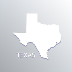 Texas state of USA flat map