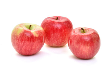 Isolated apples on a white background.