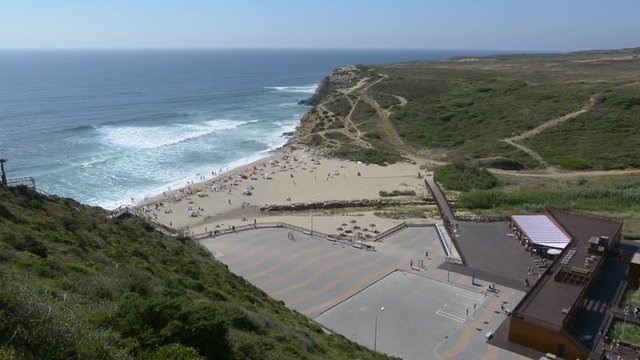 view of Ribeira de Ilhas beach in Ericeira
